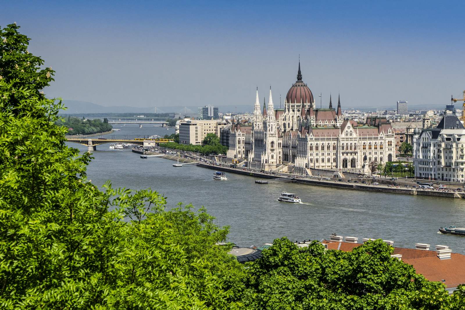 The Parliament building on the Danube in Budapest