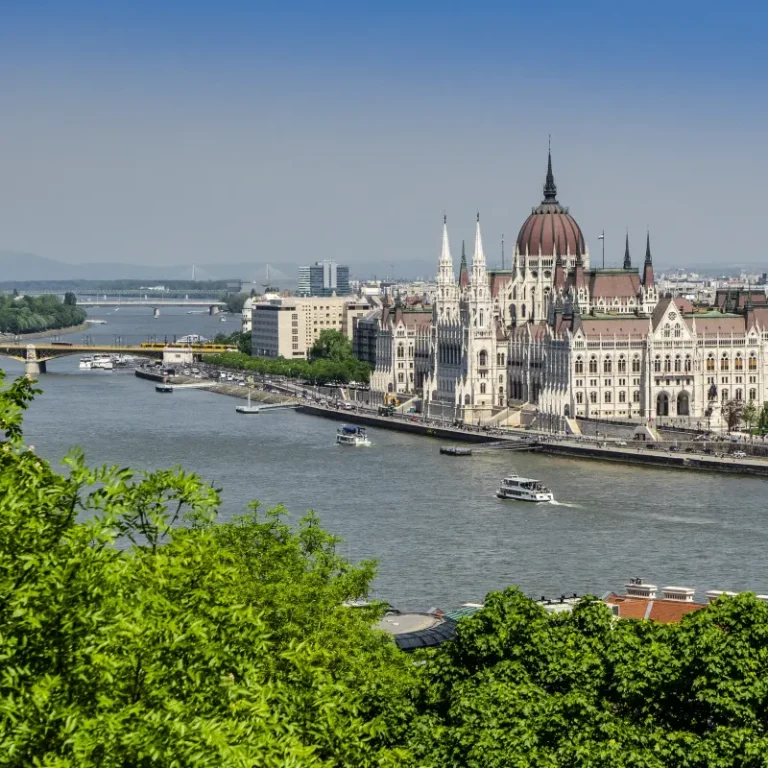 Hungarian Parliament on the Danube in Budapest