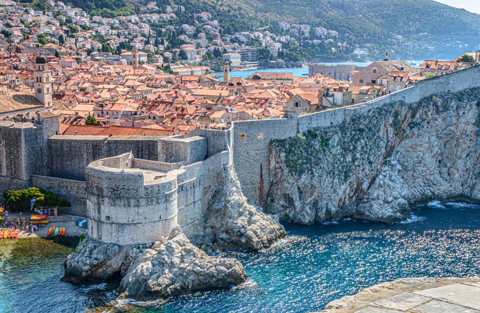 Dubrovnik city walls and Fort Bokar