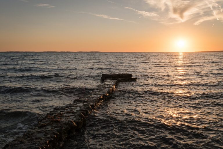 Sunset over the Adriatic in Dalmatia