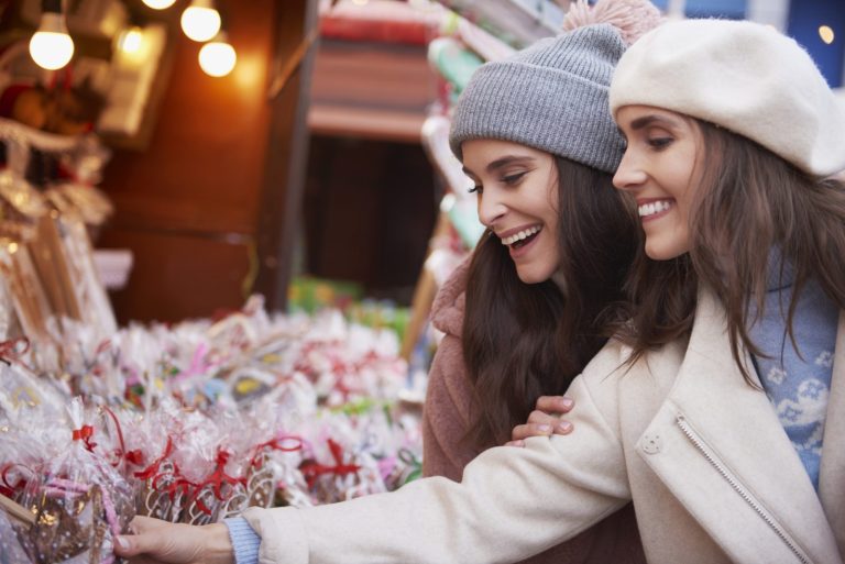 Sweets and treats on sale at a Christmas market stall