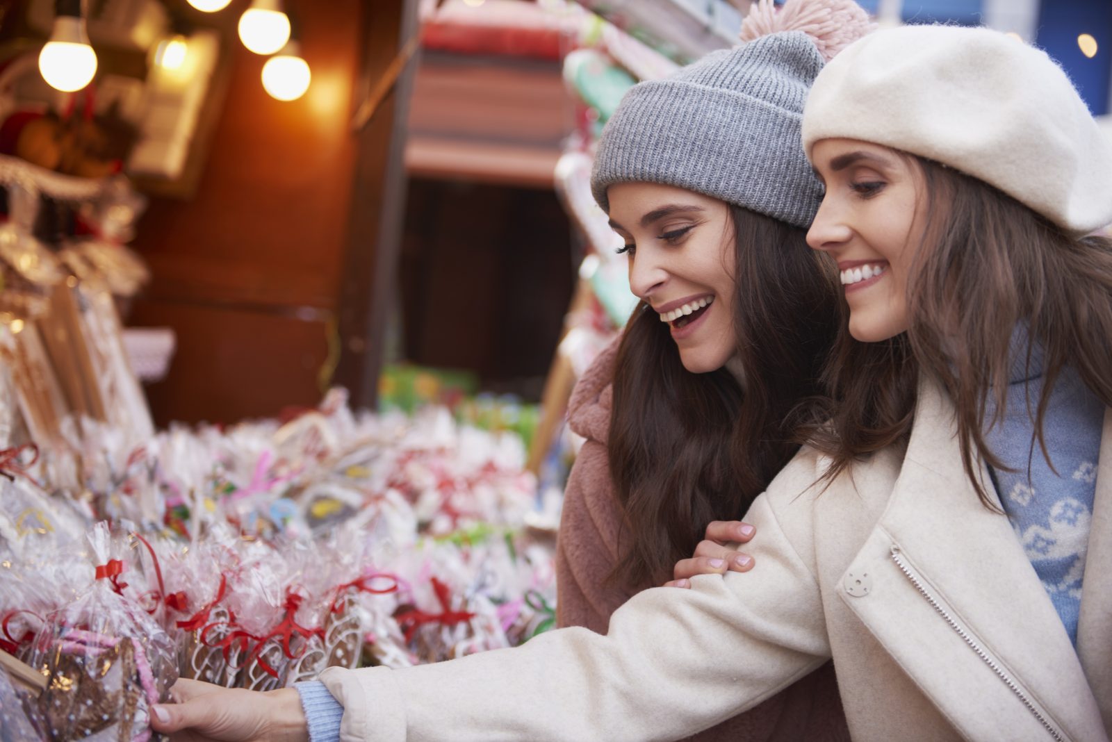 Sweets and treats on sale at a Christmas market stall