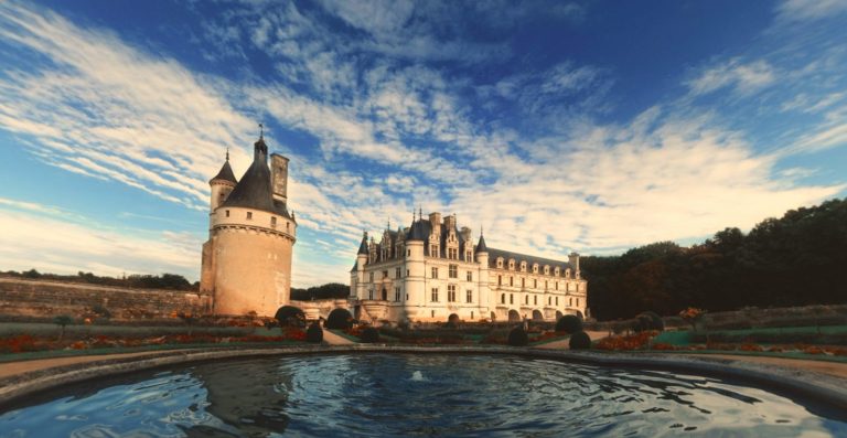 Chateau de Chenonceau over the River Cher, Loire Valley