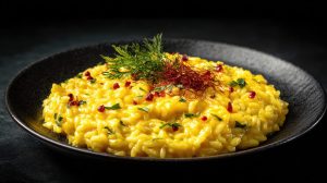 Saffron risotto, Milan cooking class