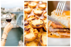 Porto food: francesinha, pastel de nata and port wine