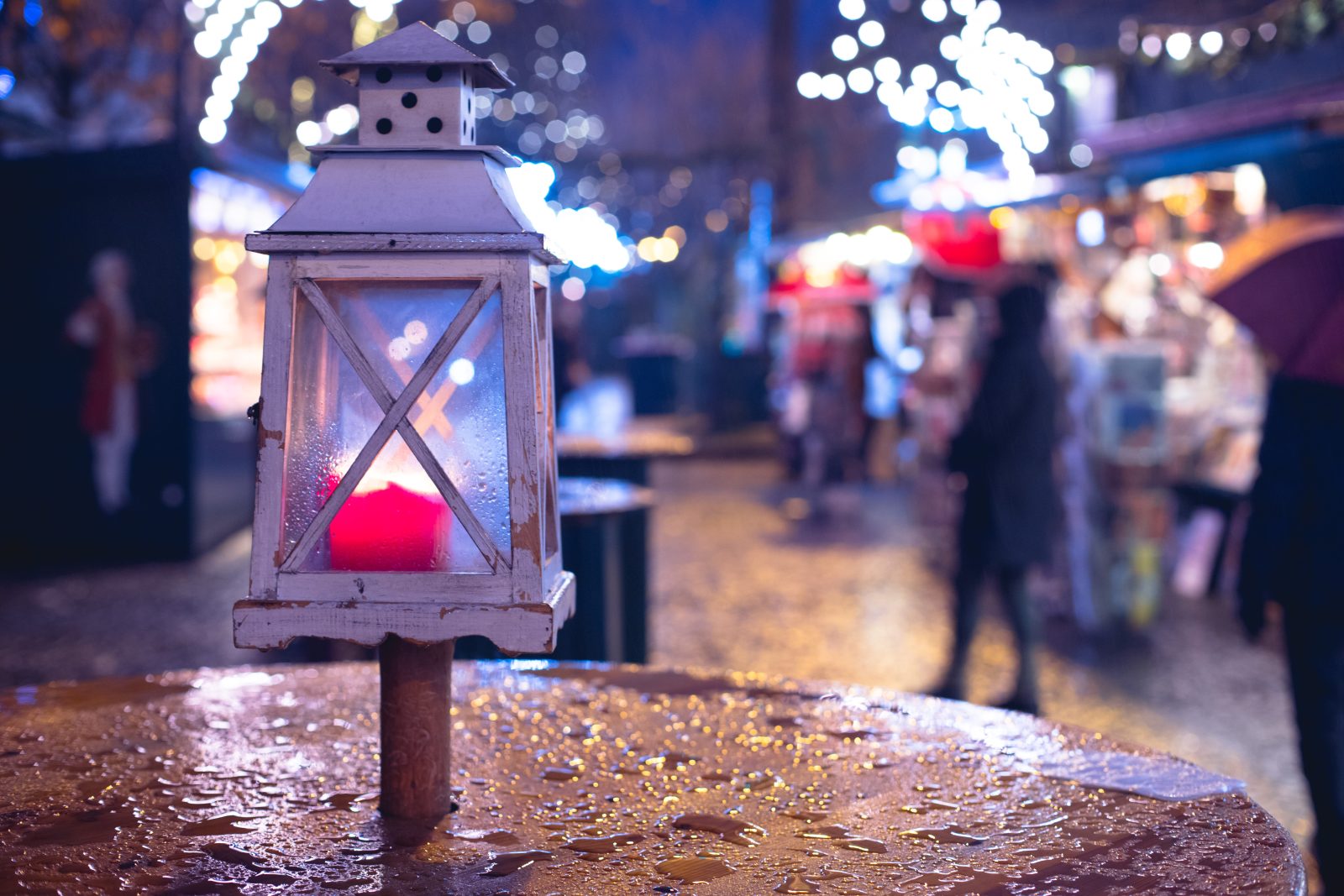 Lights and decorations at the Christmas market in Salzburg