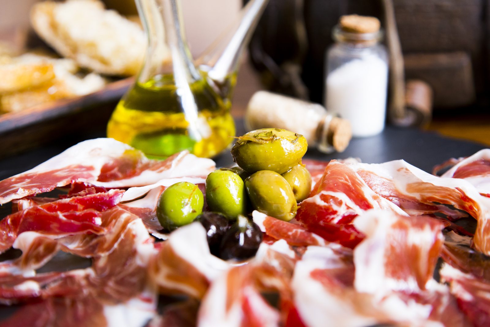 A plate of Iberian ham tapas, Seville