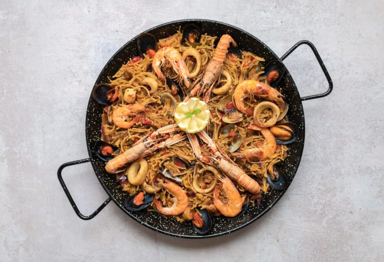 Paella in a pan, Valencia paella cooking class