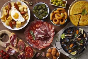 A table of Spanish tapas, what to eat in Barcelona