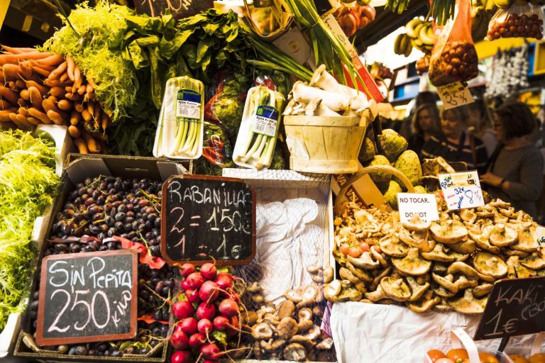 Fresh fruit on a market stall