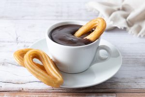 Churros with hot chocolate, a Madrid classic