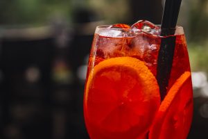 A spritz with orange for aperitivo